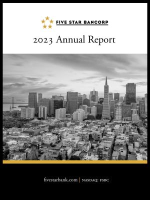 2023 annual report cover with the San Francisco skyline